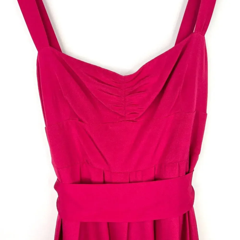 J. Crew Fuchsia 100% Silk Party Dress Size 6